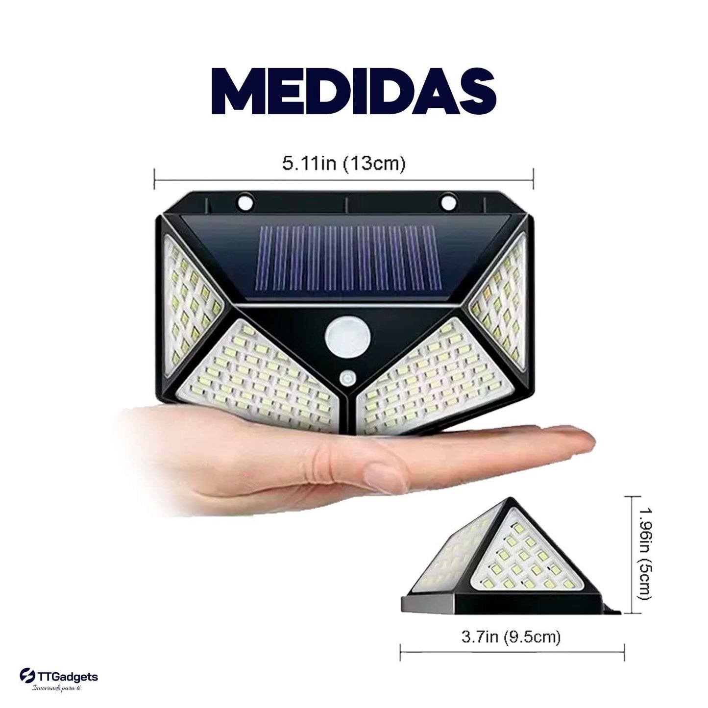 Kit de 2 Lamparás Solares De Seguridad Para Jardin/exteriores (2 Piezas) SuperLight™