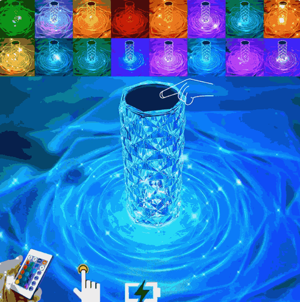 Lámpara de Mesa de Cristal RGB que cambia de Color MagicLamp™