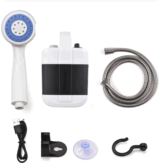 Regadera con Bomba portátil EcoWater™