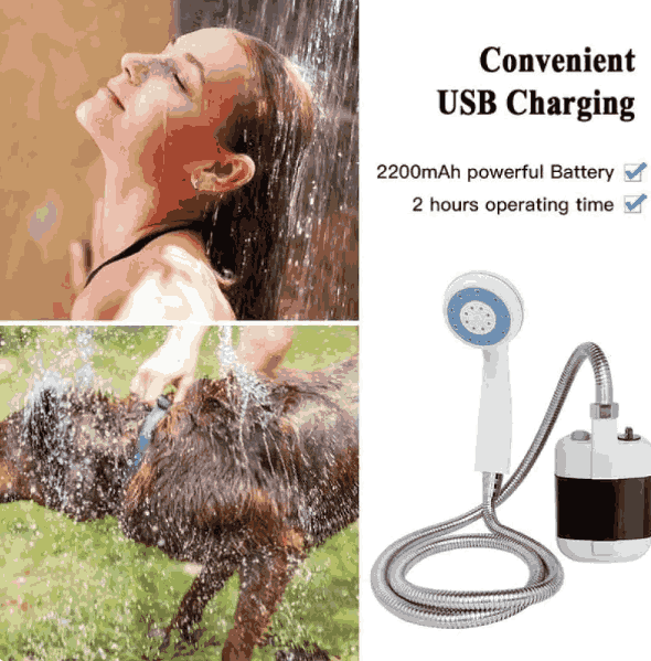 Regadera con Bomba portátil EcoWater™
