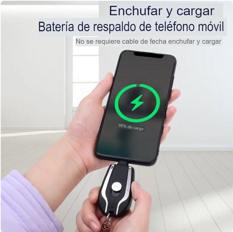 Ultra Charger® Cargador Llavero para Android/iPhone Portatil de Emergencia