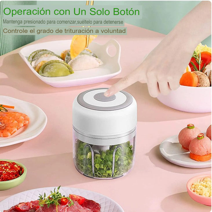 KIT DE 2 MINI PICADOR DE ALIMENTOS USB RECARGABLE DeliciousFood™
