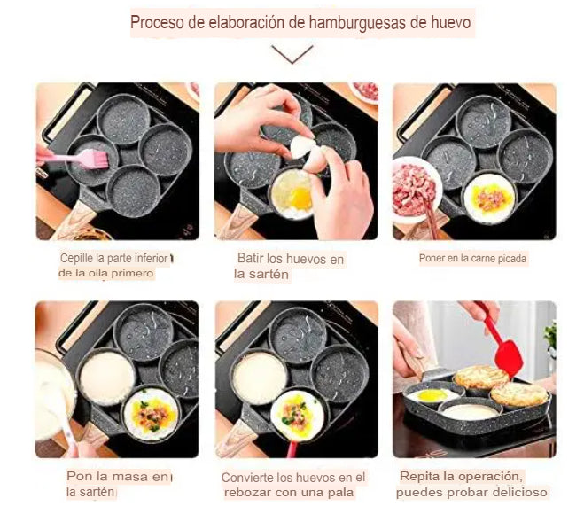 Sartén antiadherente de 4 Divisiones EasyCook™